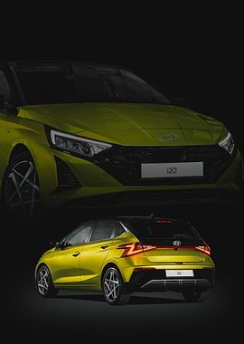 Yellow Hyundai i20 Cars