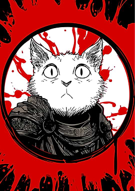 Warrior Cat in Blood Splatter