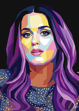 Katy Perry Pop Art Portrait