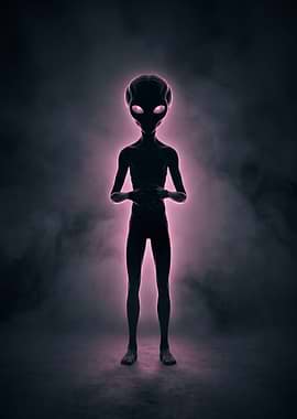 Ethereal Alien in Smoky Atmosphere