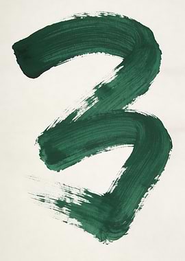 Green Brushstroke Number Three