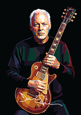 David Gilmour with Guitar