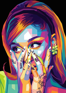 Pop Art Portrait of Ariana Grande
