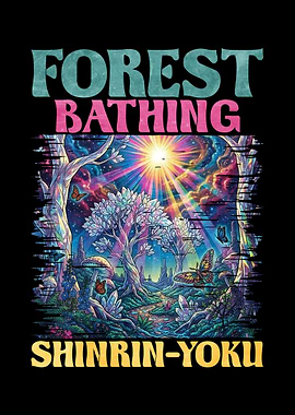 Forest Bathing Shinrin-Yoku Psychedelic Art
