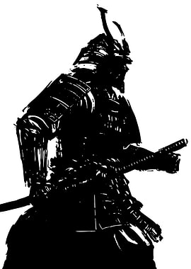 Silhouette of a Samurai Warrior
