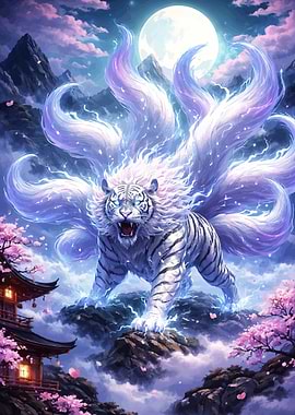 Mythical White Tiger Spirit