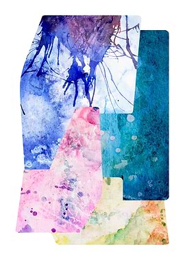 Abstract Watercolor Collage