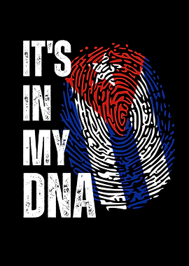 Cuban Flag Fingerprint DNA