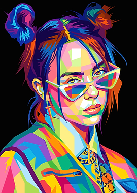 Billie Eilish Pop Art Portrait