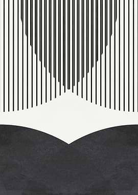 Abstract Black and White Geometric Art