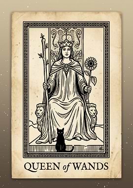 Queen of Wands Tarot Card