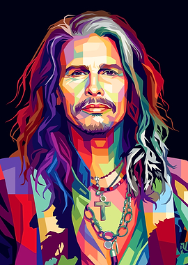 Pop Art Portrait of Steven Tyler