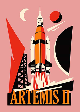 Artemis II Rocket Launch Poster