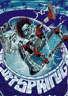 Skeleton Skater with Boombox