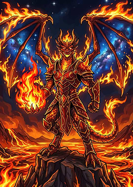 Fiery Dragon in Cosmic Landscape