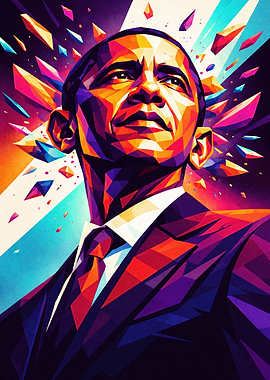 Barack Obama Geometric Portrait