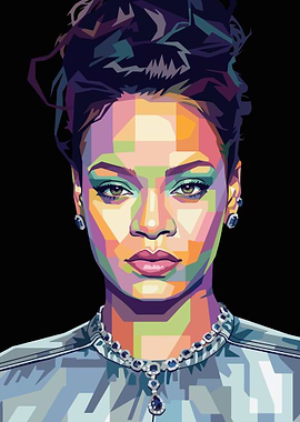 Rihanna Pop Art Portrait