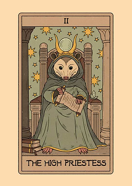 The High Priestess - Possum Tarot