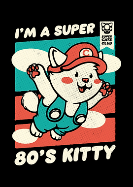 Vintage Kitty Video Game 80s
