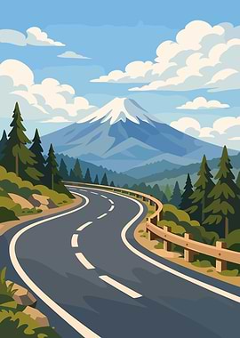 Scenic Mountain Road Journey