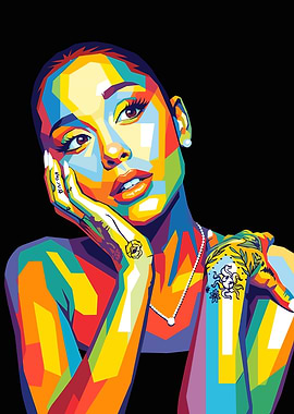 Ariana Grande Pop Art Portrait