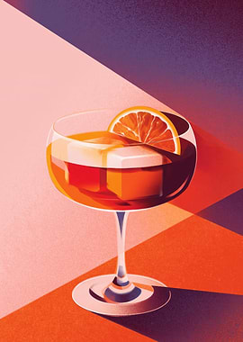 Cocktail with Orange Slice
