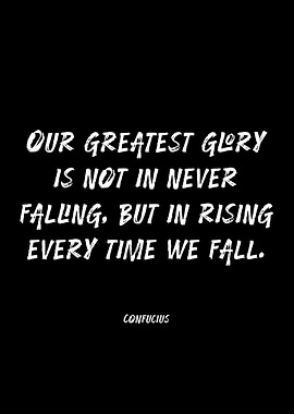 Confucius quote on rising after falling