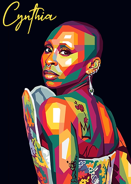 Cynthia erivo Pop Art Portrait