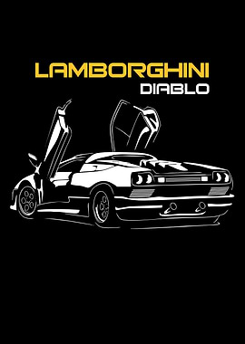 Lamborghini Diablo Line Art