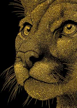 Golden Lion Portrait