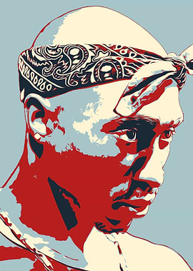 Tupac Shakur Pop Art Portrait