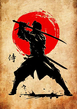 Samurai Warrior Silhouette