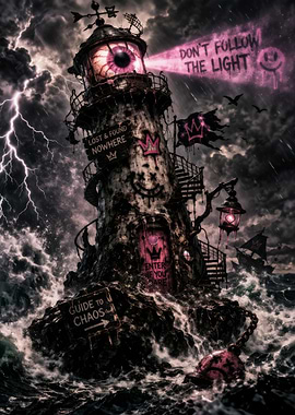 Haunted Lighthouse in a Storm