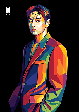 BTS V Pop Art Portrait