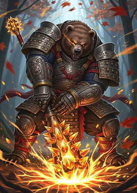 Samurai Bear Warrior