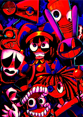 Creepy Cartoon Characters Collage