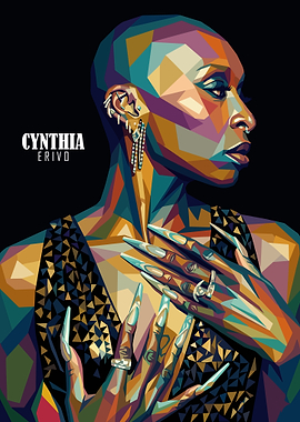 Cynthia Erivo Pop Art Portrait