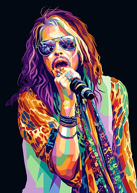Steven Tyler Pop Art Portrait