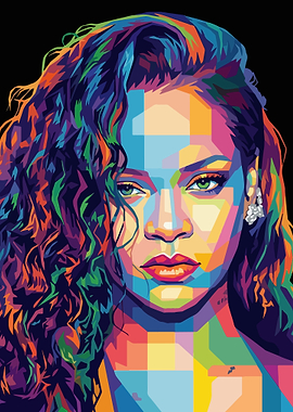 Rihanna Pop Art Portrait