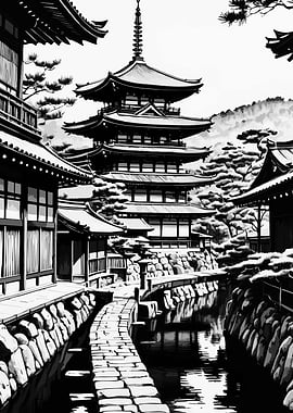 Japanese Pagoda and Garden