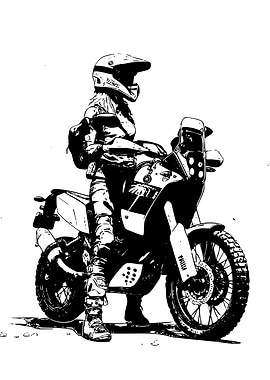 Woman on a Motorcycle