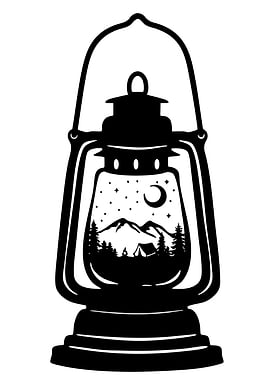 Camping Lantern Silhouette