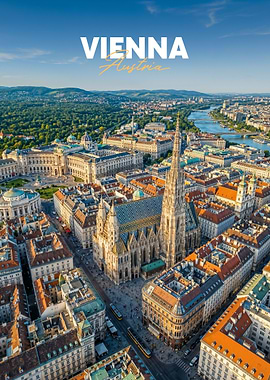 Vienna Austria Aerial View