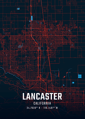 Lancaster California City Map