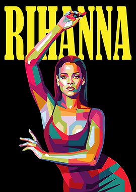 Rihanna Pop Art Portrait