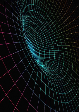 Abstract Wireframe Wormhole