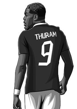 Marcus Thuram Black and White Version