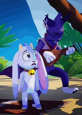 Anthropomorphic Animals in a Tropical Setting