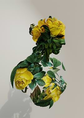 Floral Silhouette of a Woman's Profile