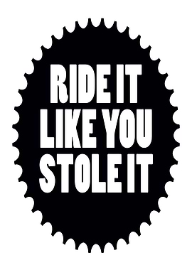 Ride It Like You Stole It Bicycle Gear